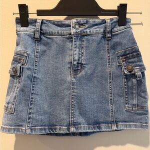 Katie J Girls Cargo Jean Skirt Size XL